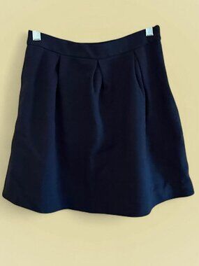Madewell black pleated mini skirt